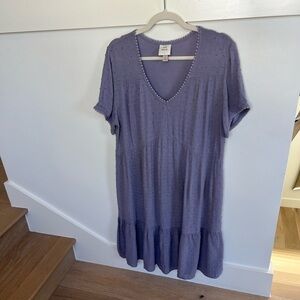 Knox Rose Target Purple Tiered Doted Women's Dress